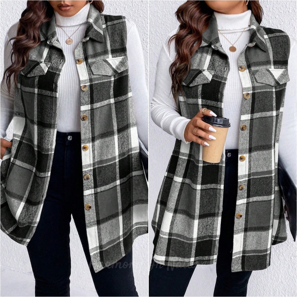Julia Cozy Check-In Vest - Black